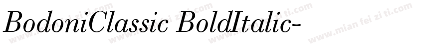 BodoniClassic BoldItalic字体转换